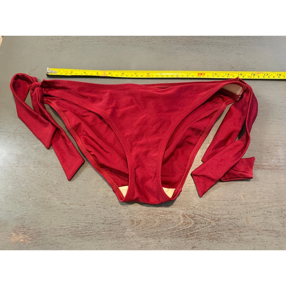 Pour Moi Dark Red Side Tie Bikini Bottoms PM-1124 UK 14 Womens Swimwear